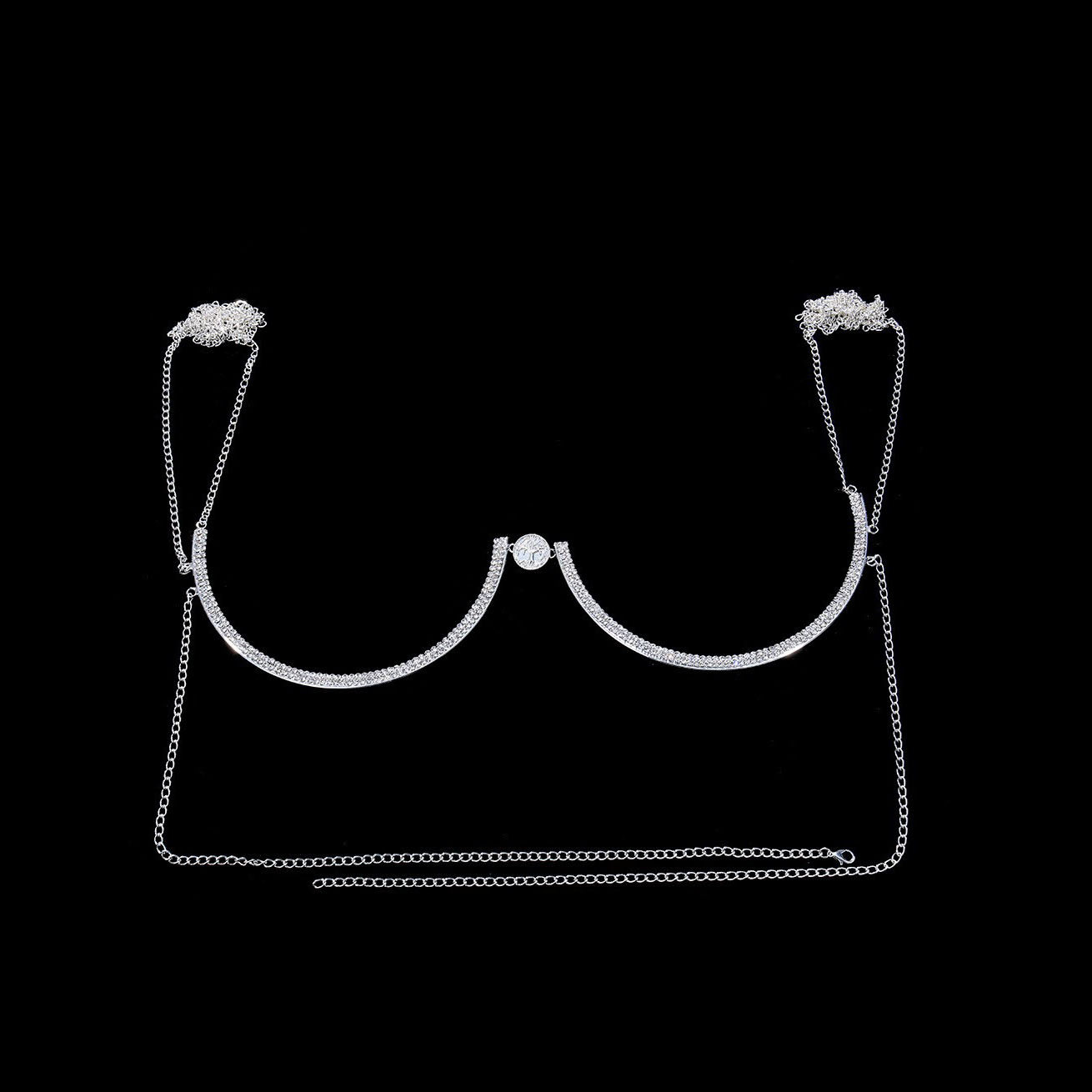 Minimalist style versatile full diamond brooch