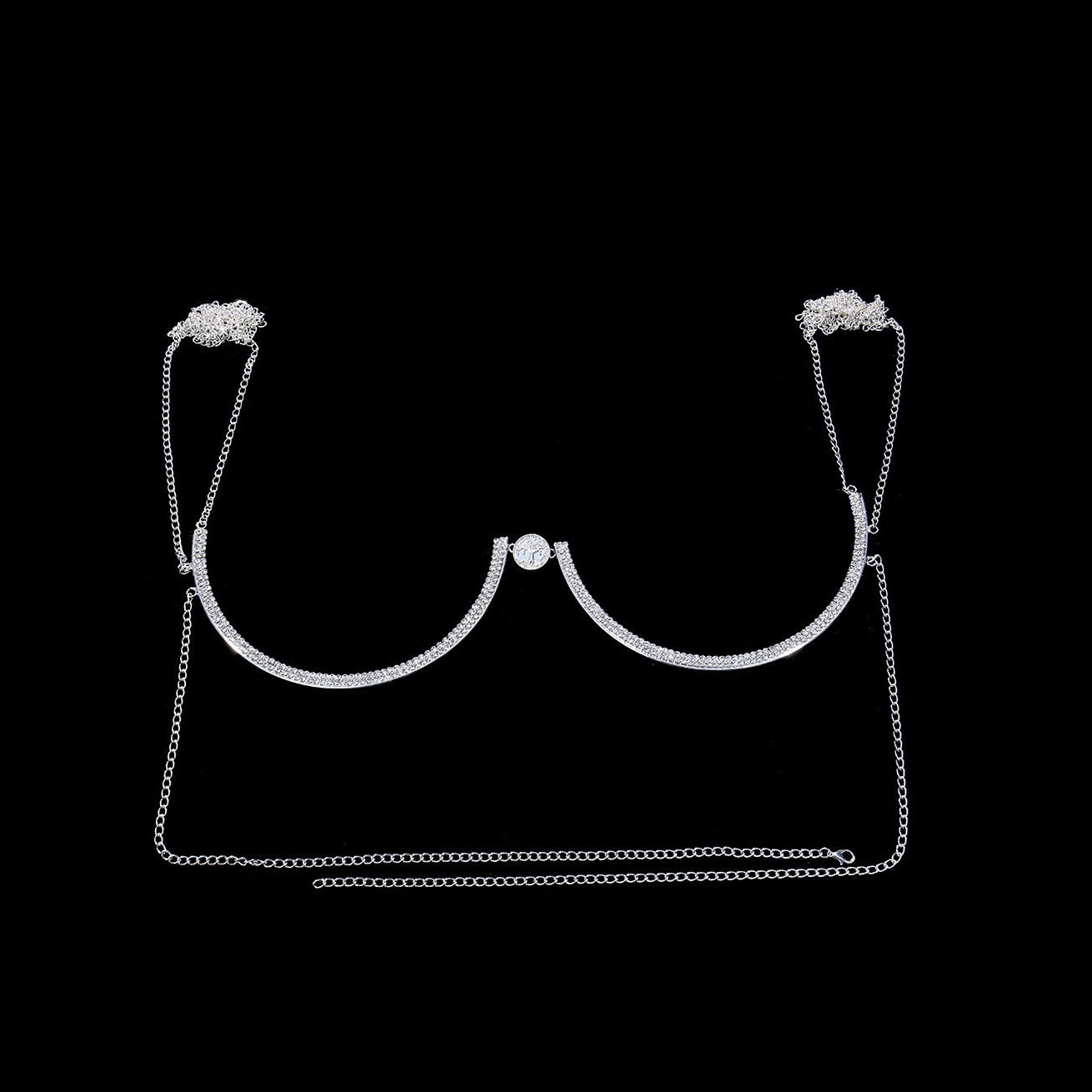 Minimalist style versatile full diamond brooch