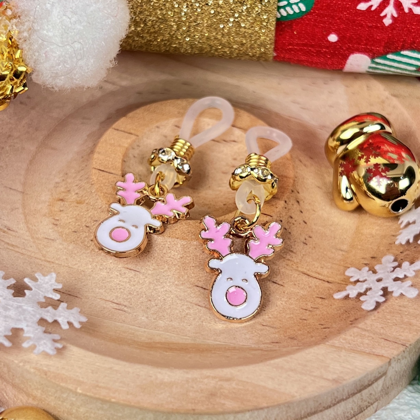 Pink Deer Charm Clip