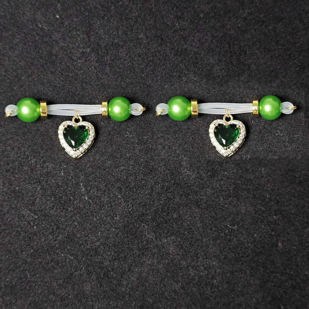 Green crystal + green gemstone