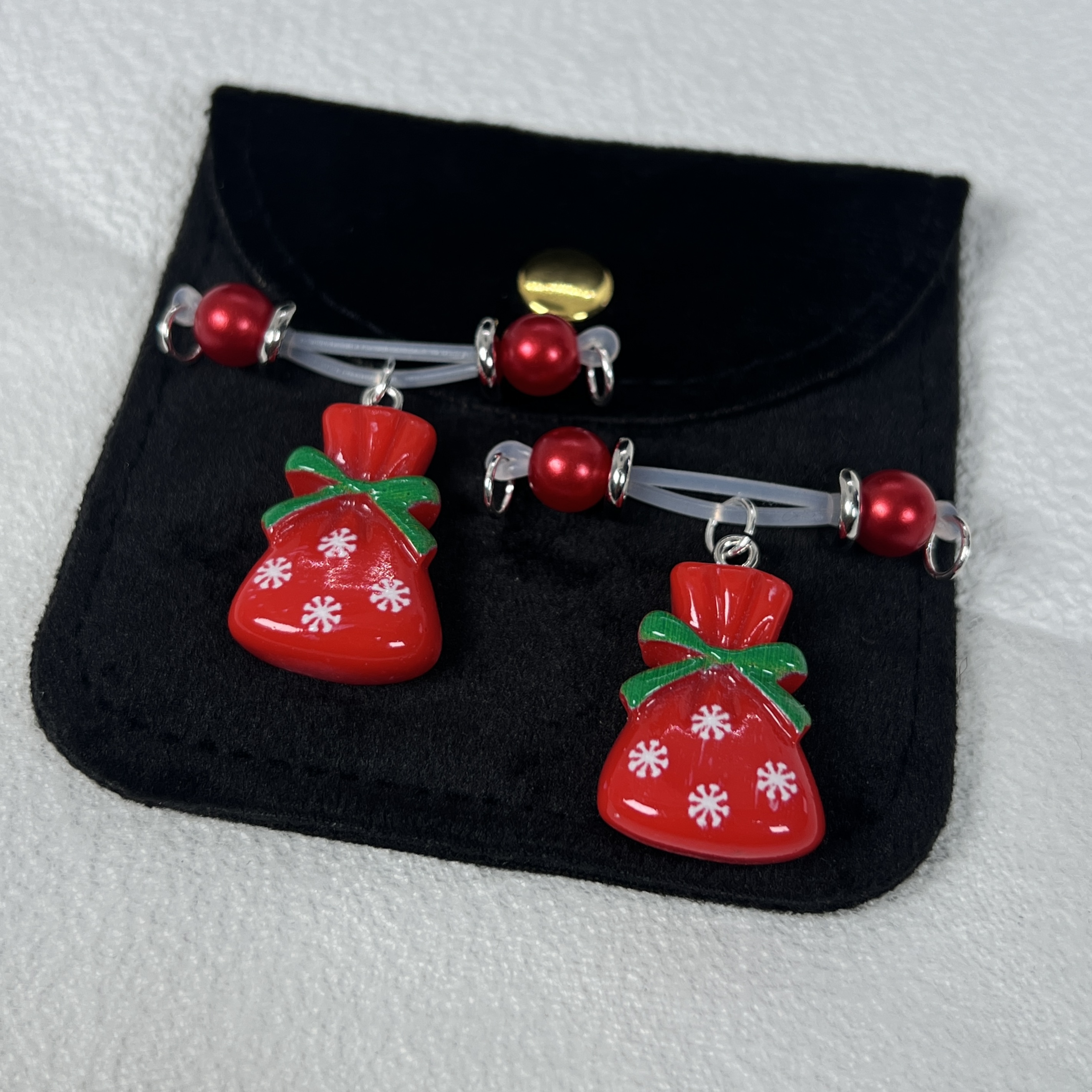 CandySack™ Red Pearl Clips