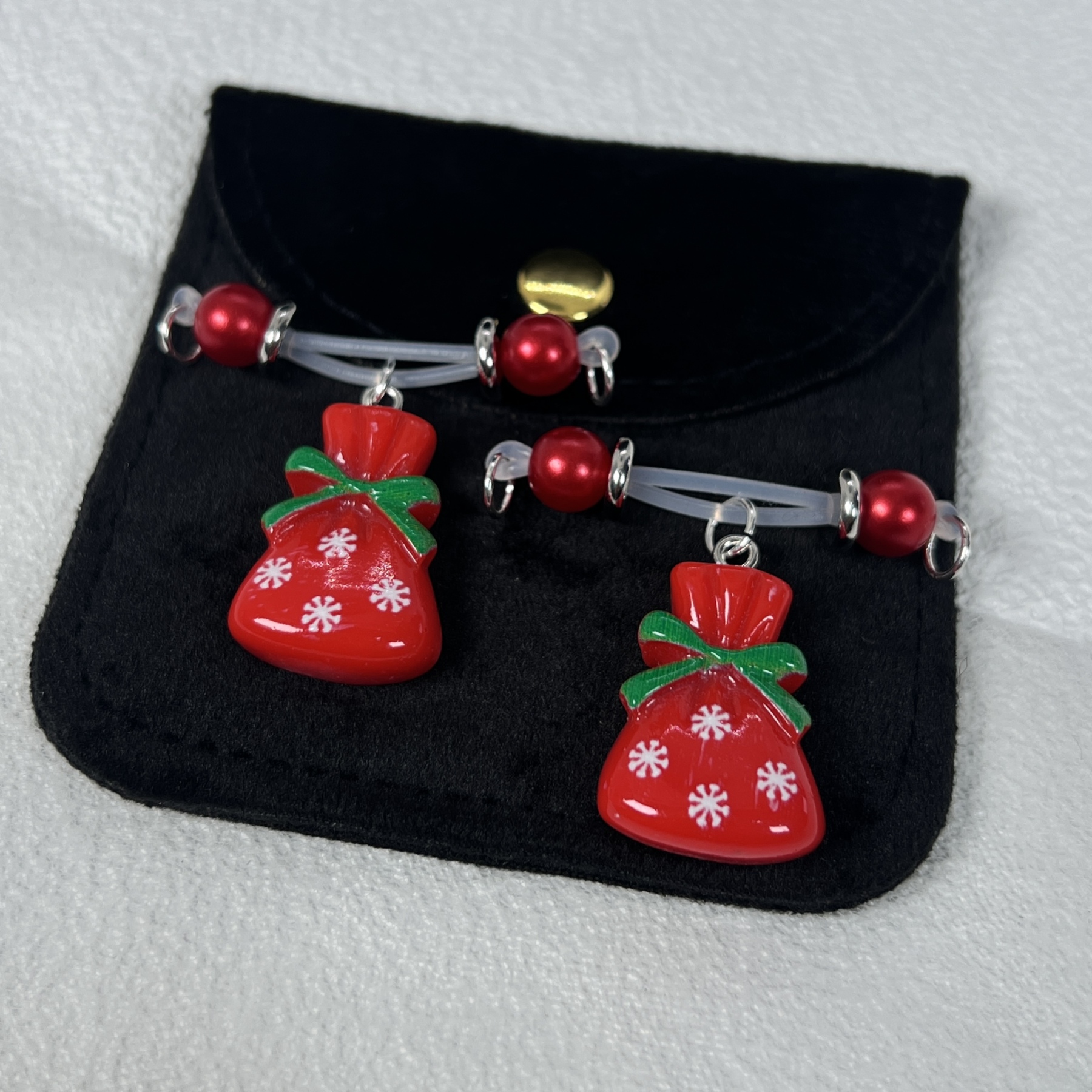 CandySack™ Red Pearl Clips