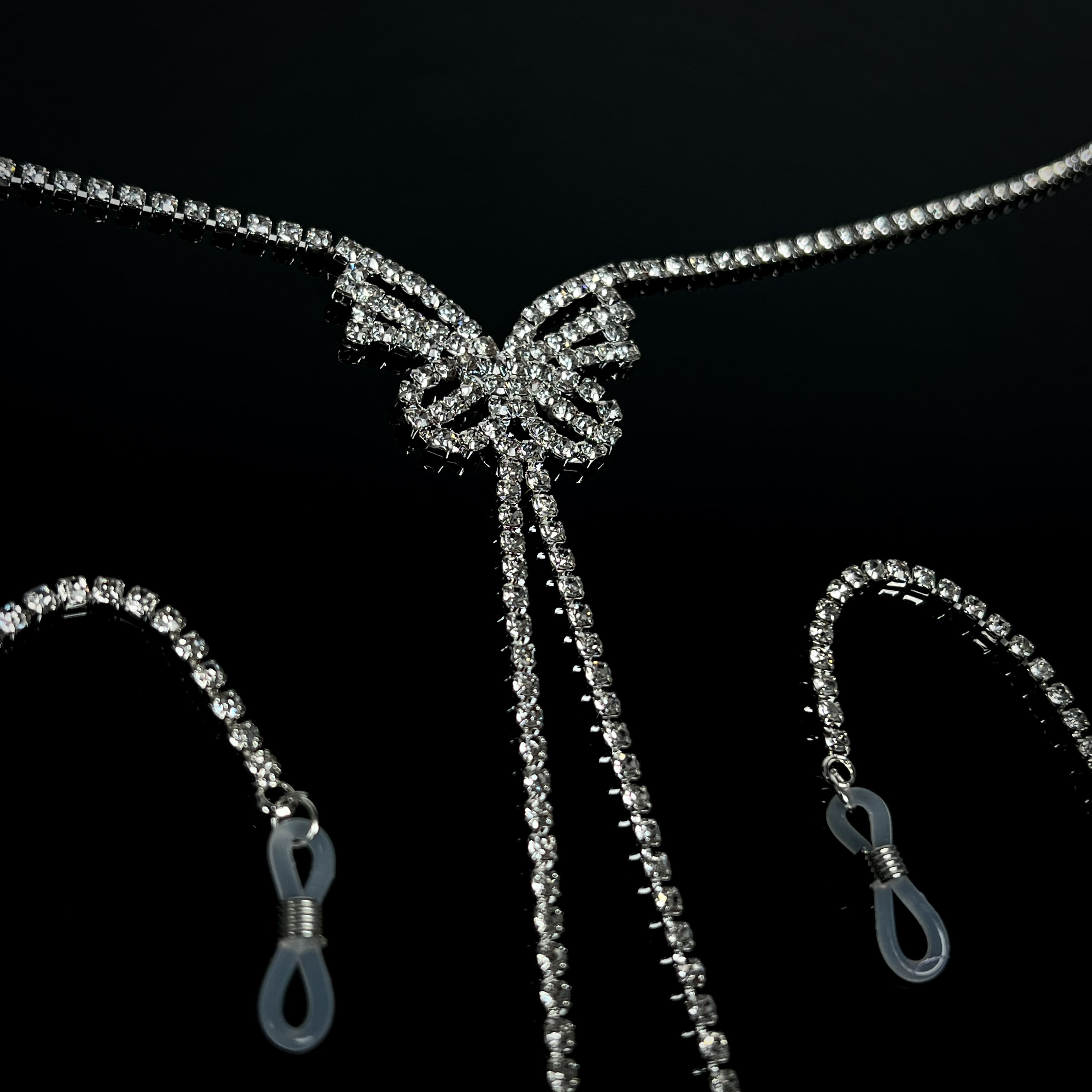 Crystal butterfly nipple chain