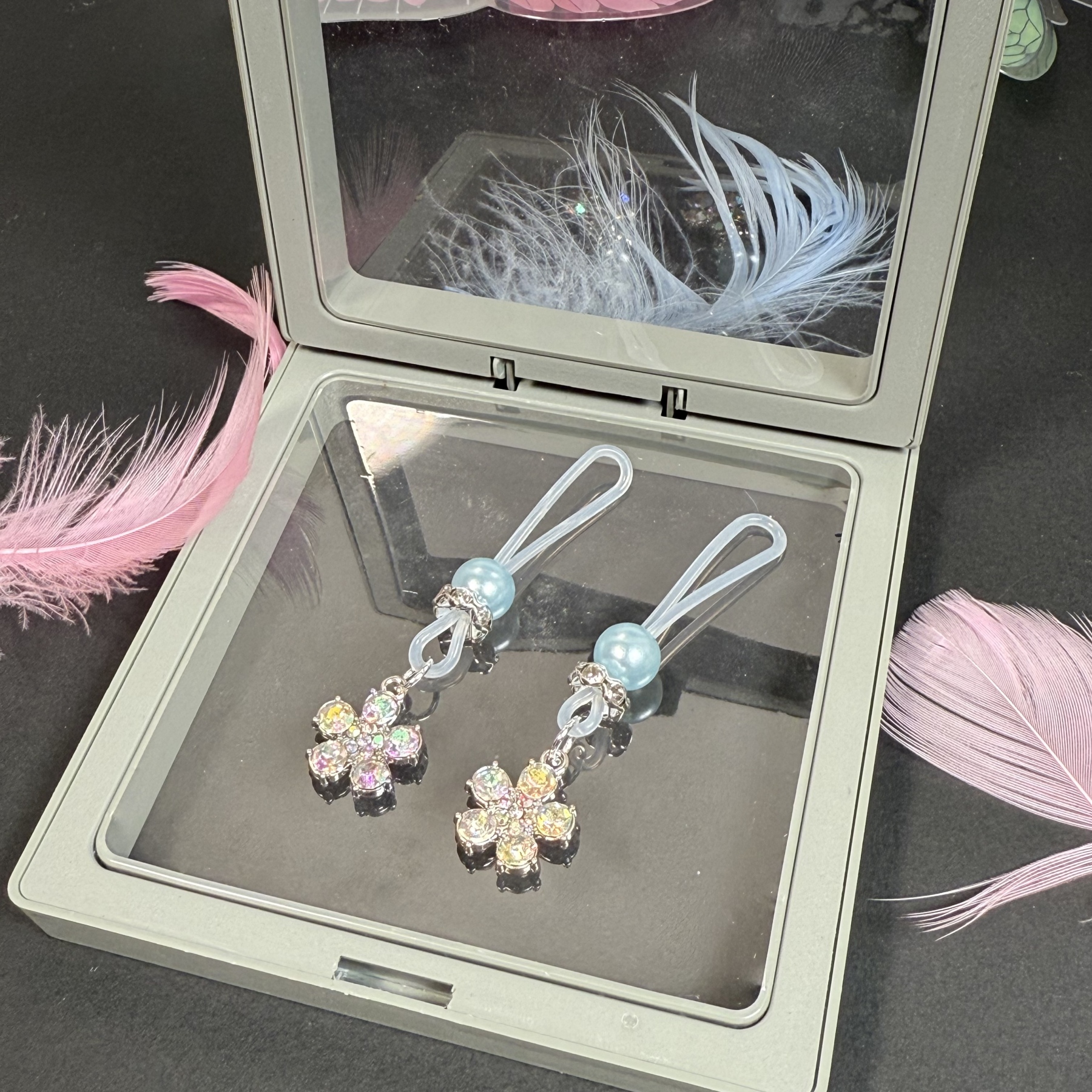 Diamond Flower Adjustable Nipple Clamps