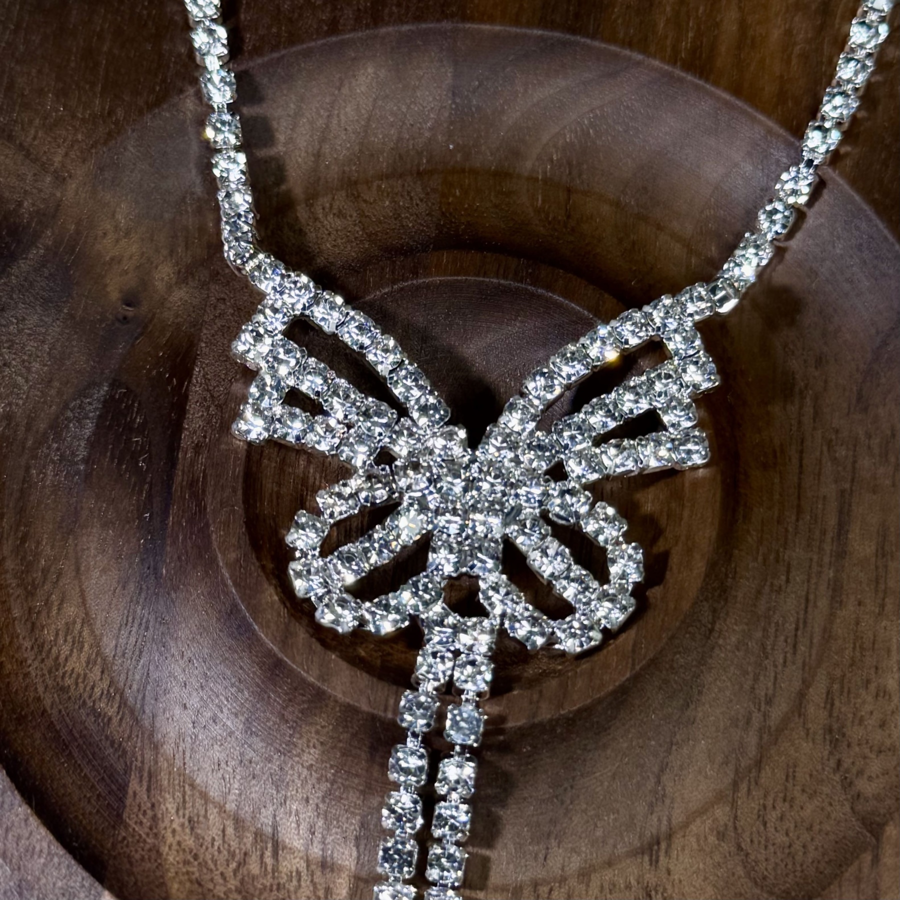 Crystal butterfly nipple chain