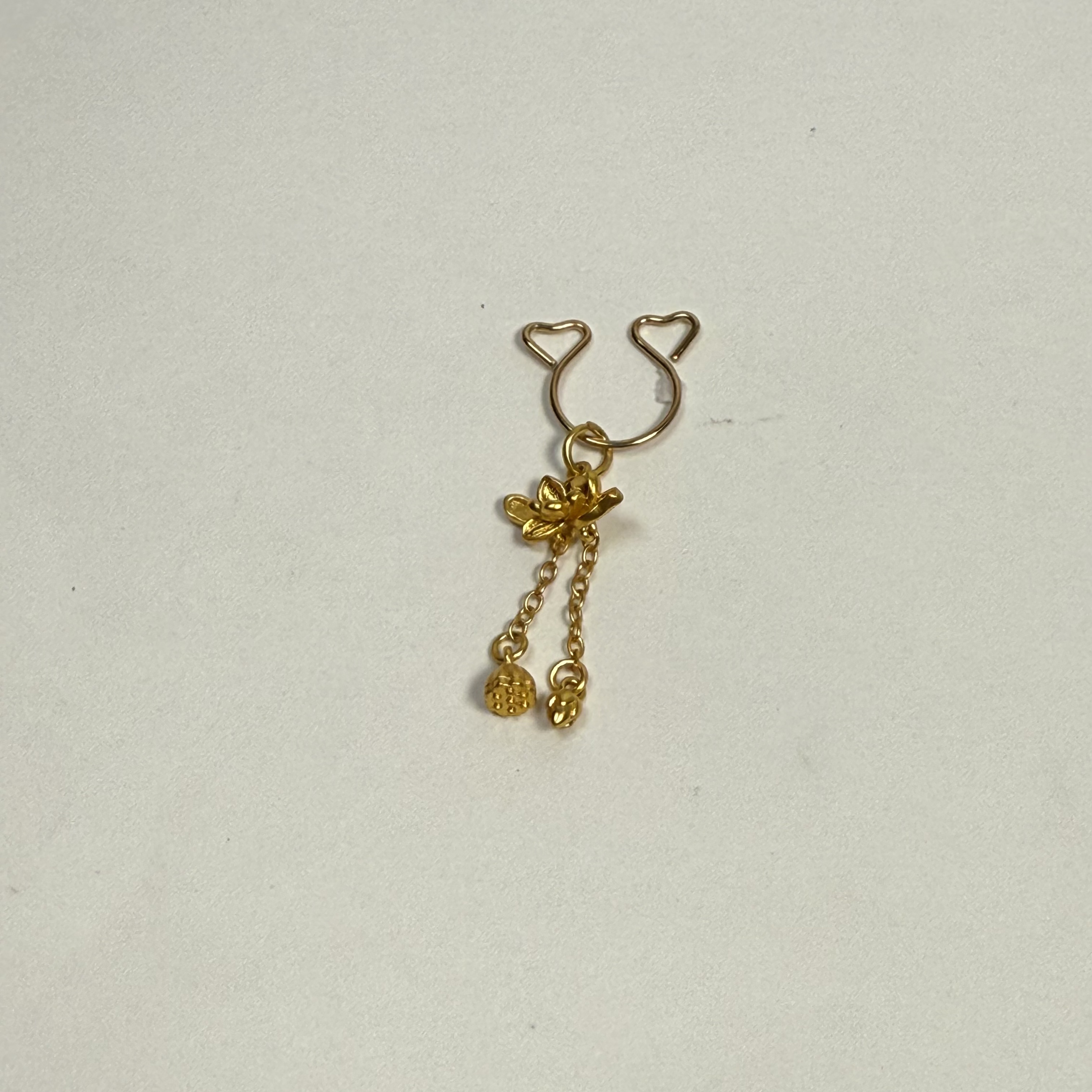 No-drill adjustable - K gold flower petals