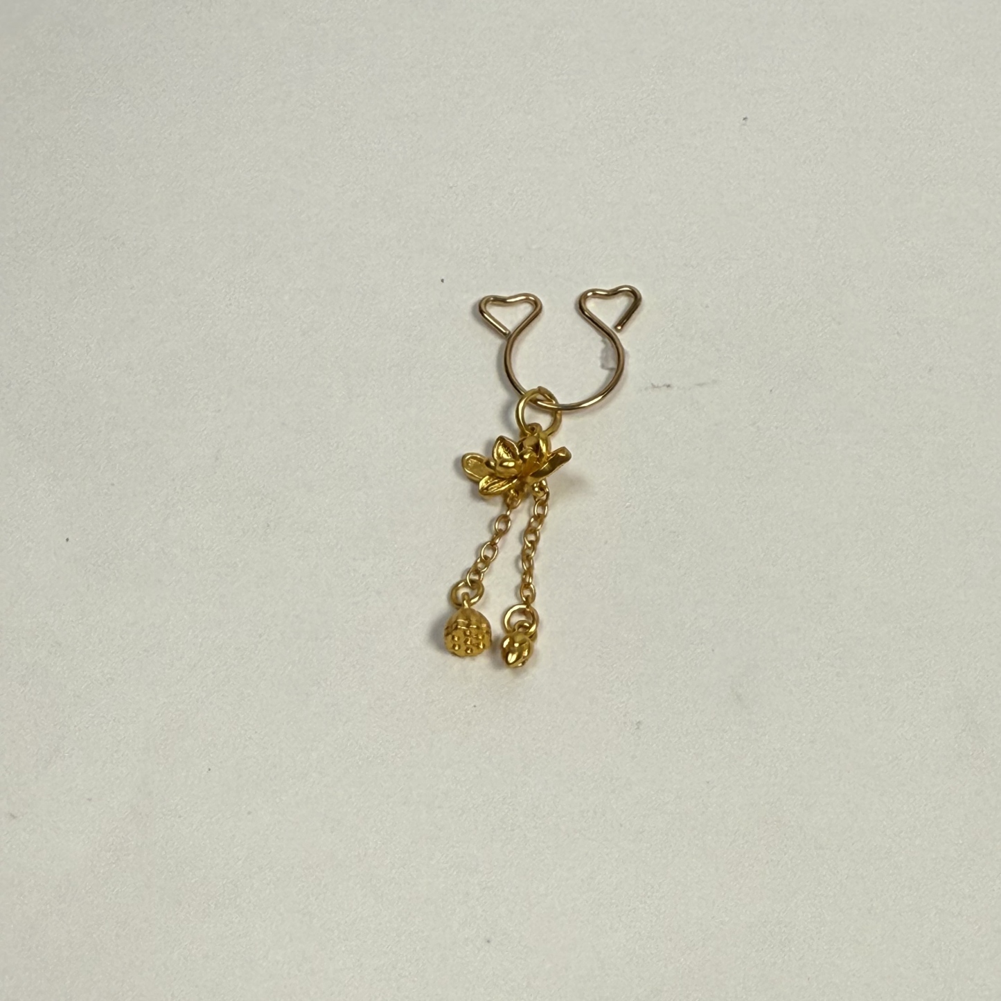 No-drill adjustable - K gold flower petals