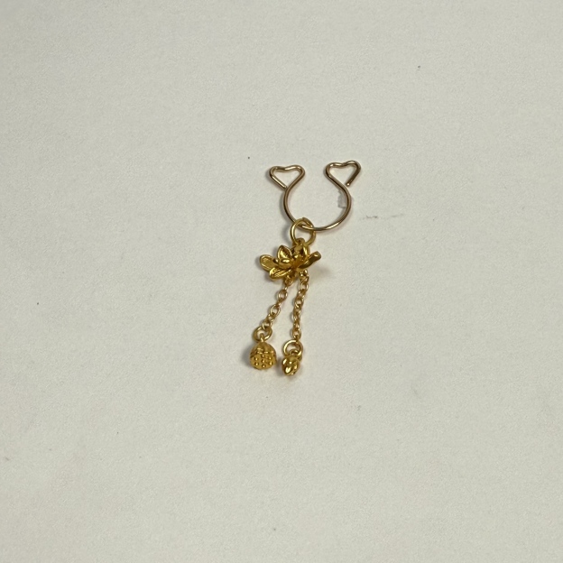 No-drill adjustable - K gold flower petals