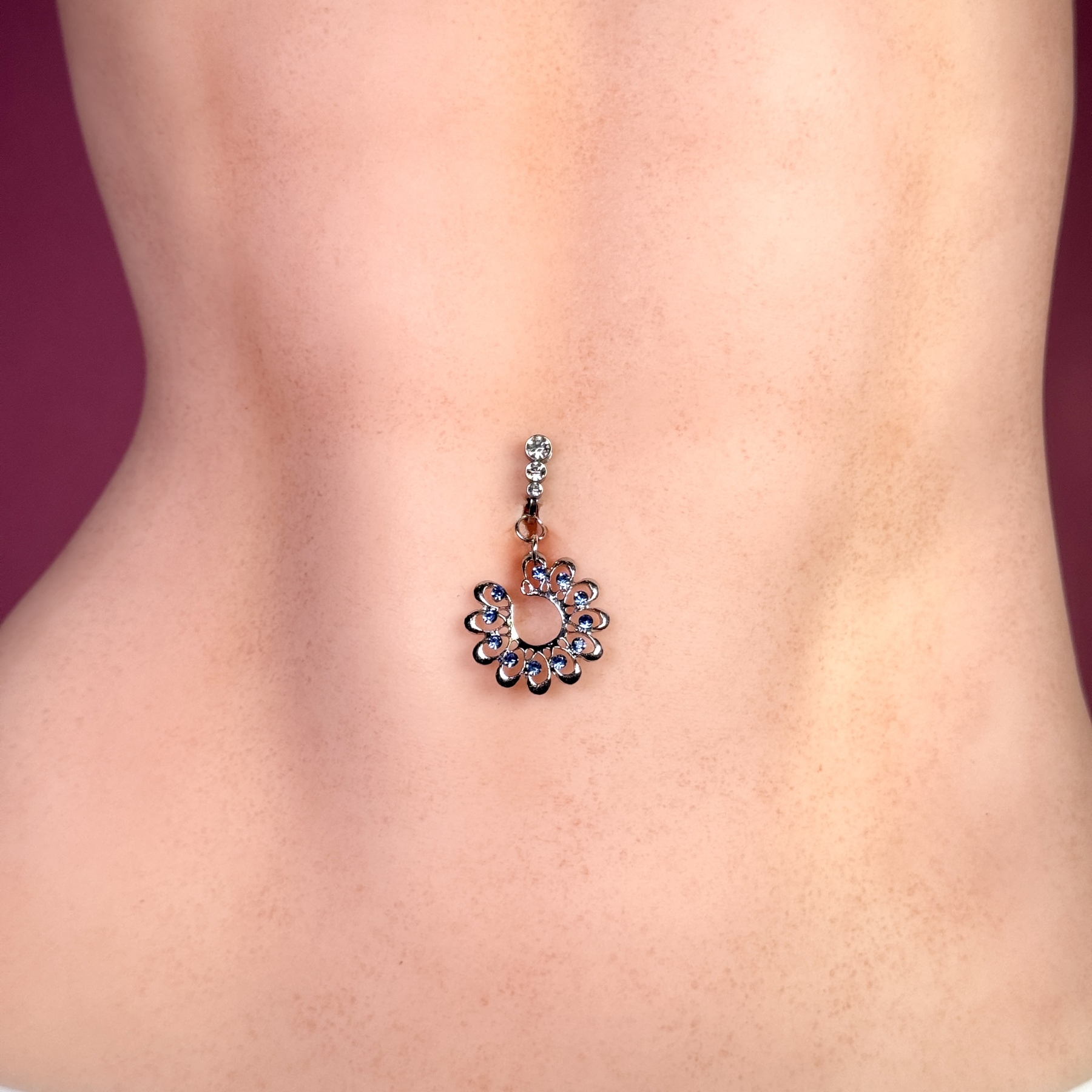 Luna Peacock Crystal Navel Clip™