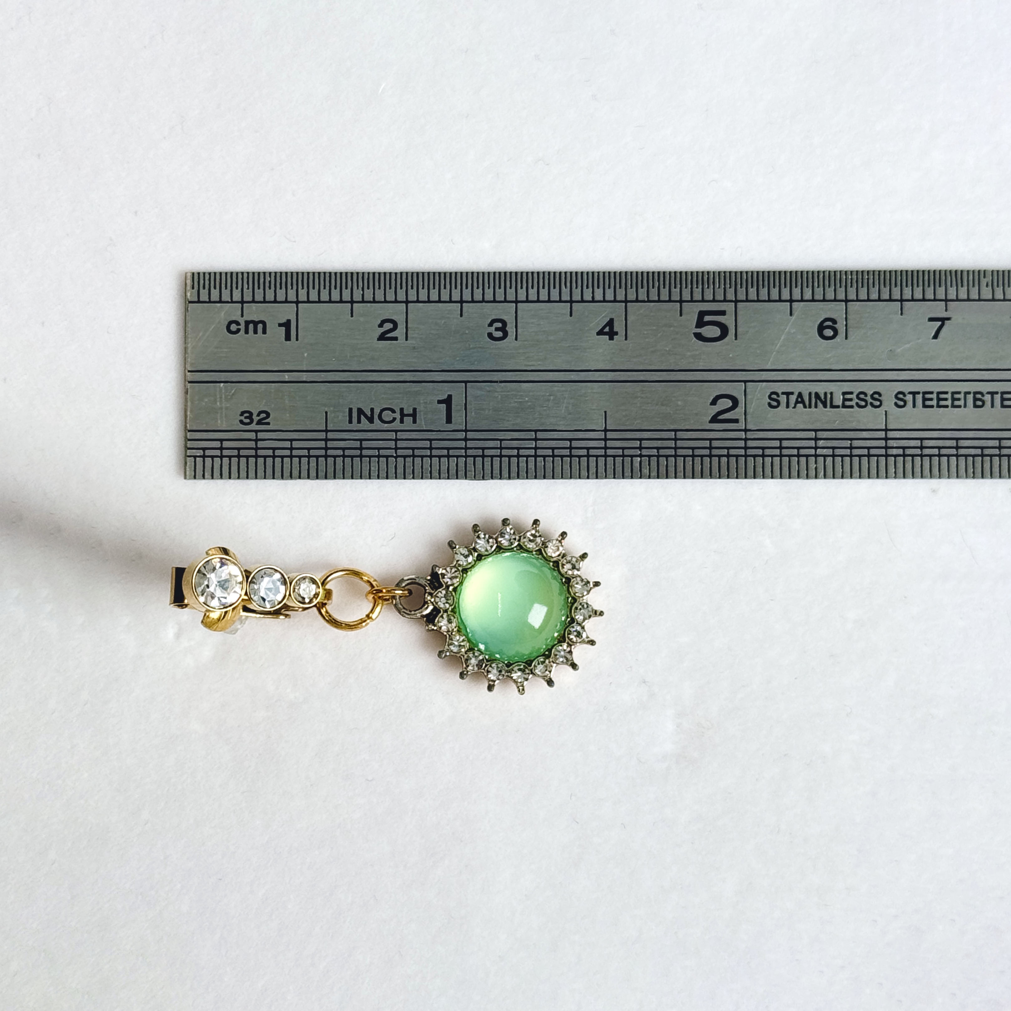 Green Gem Non-Piercing Sun Navel Ring