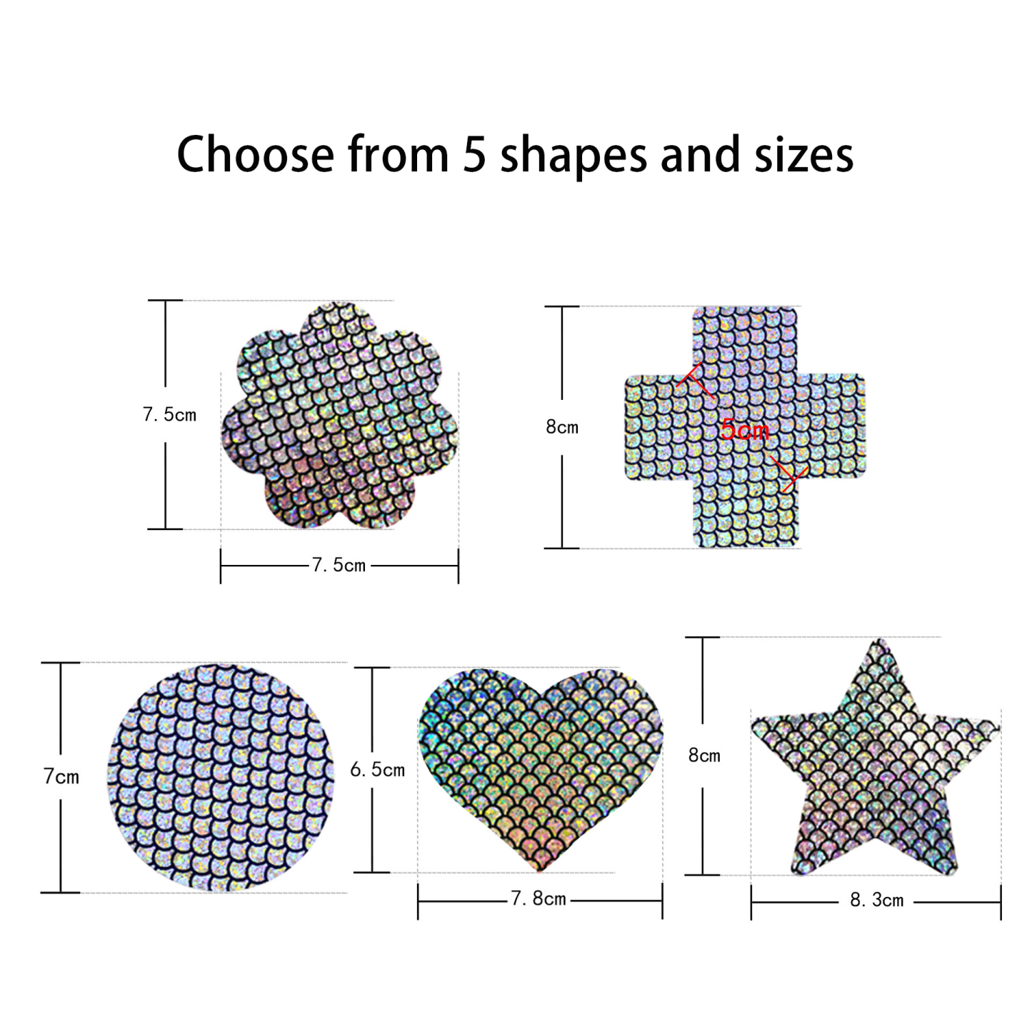 Iridescent Mermaid Scale Nipple Covers