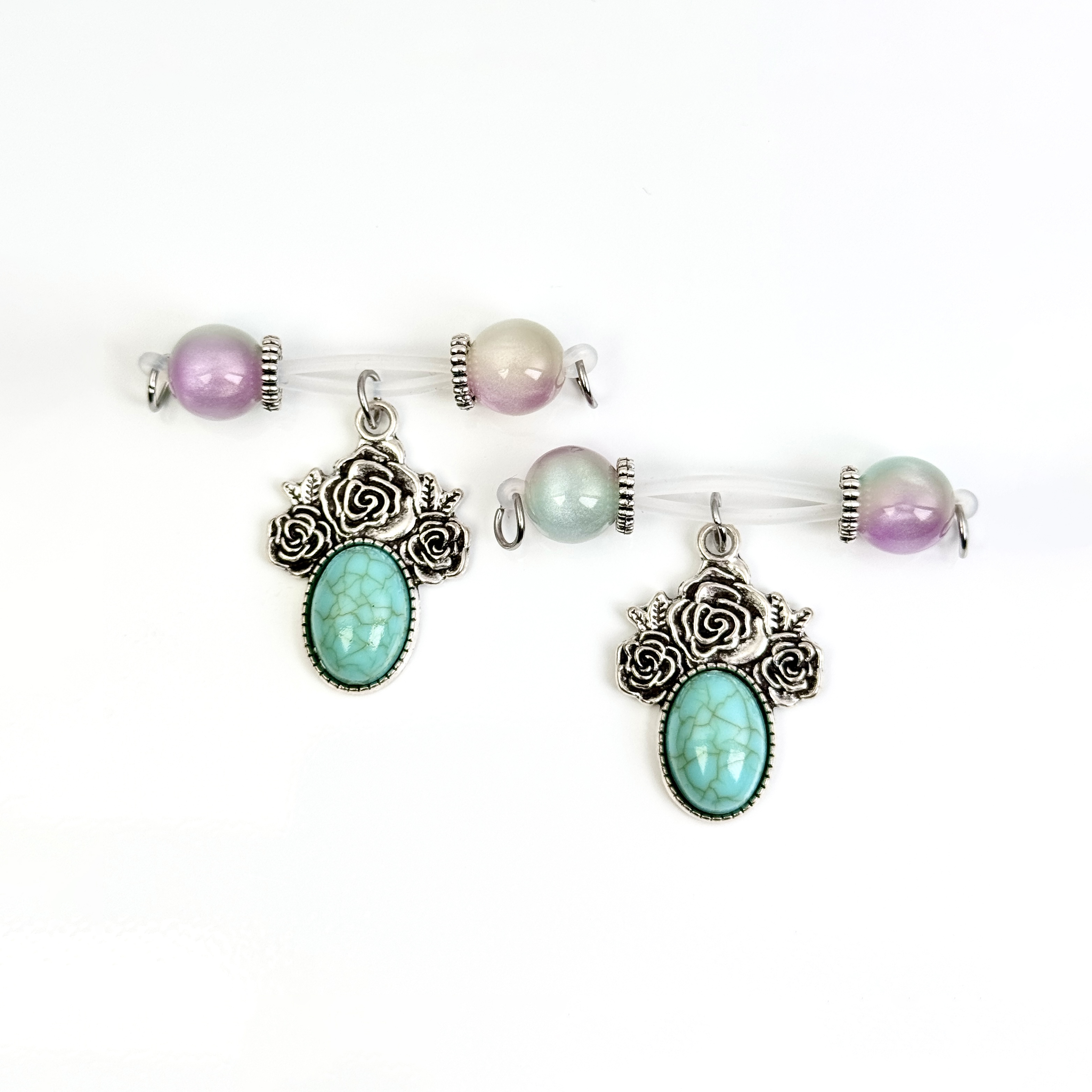 Mystic Rose Gem Nipple Ring