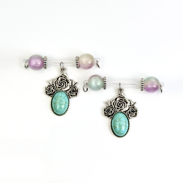 Mystic Rose Gem Nipple Ring