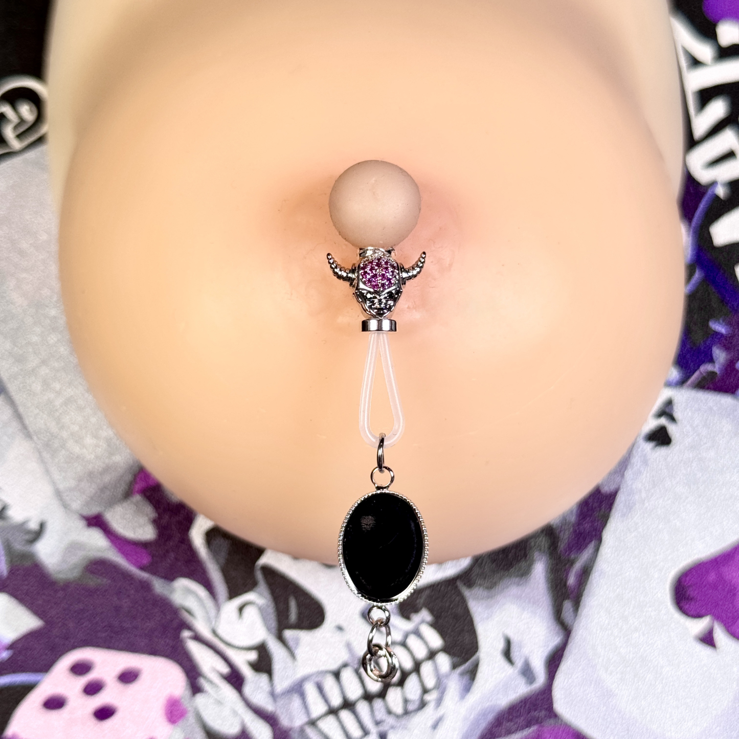 Obsidian Demon Charm Clip