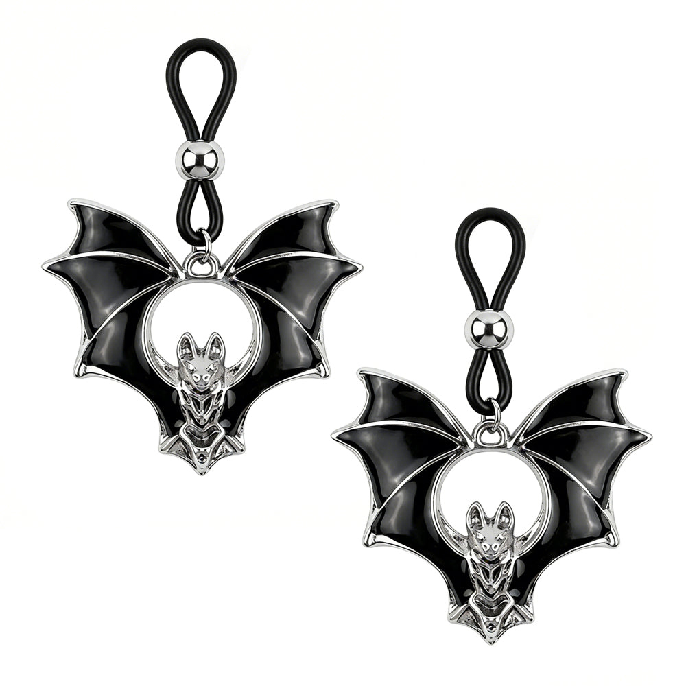 Gothic bat-wing non-piercing nipple covers