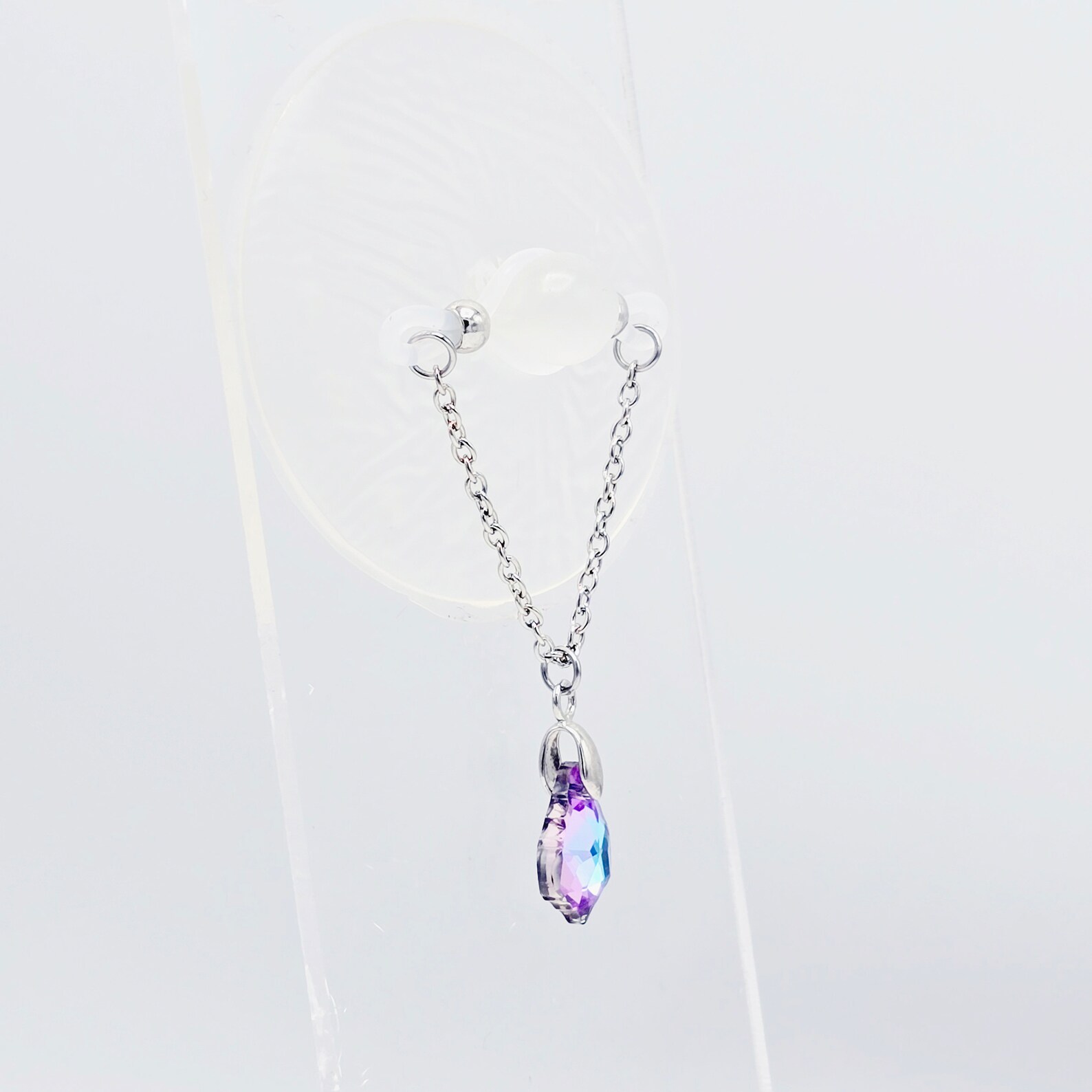 Crystal Pendant Nipple Ring