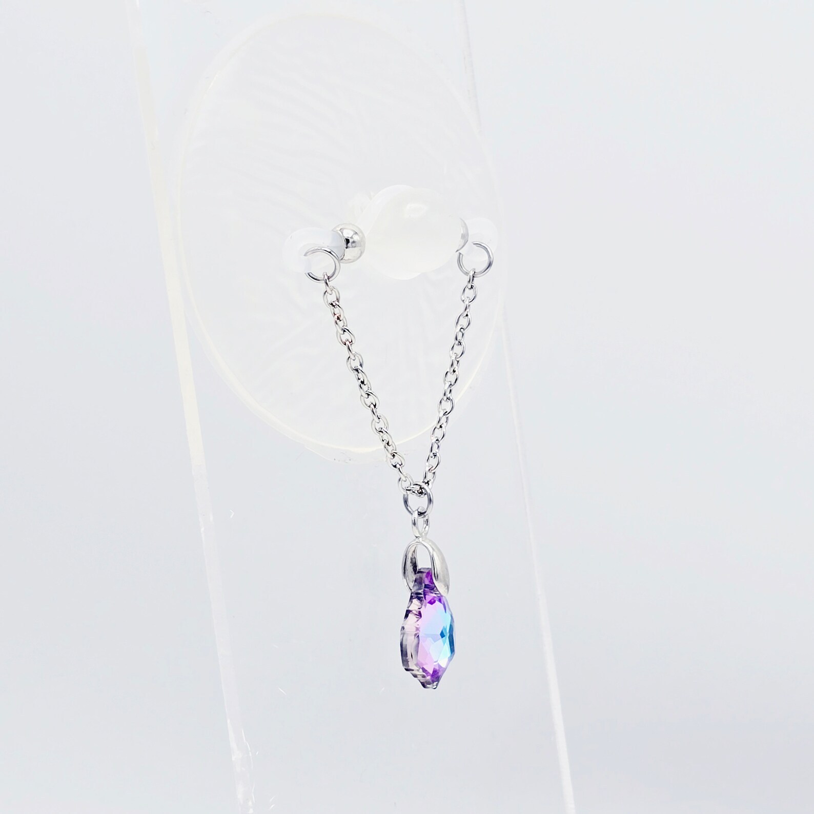 Crystal Pendant Nipple Ring