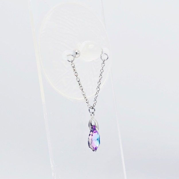 Crystal Pendant Nipple Ring