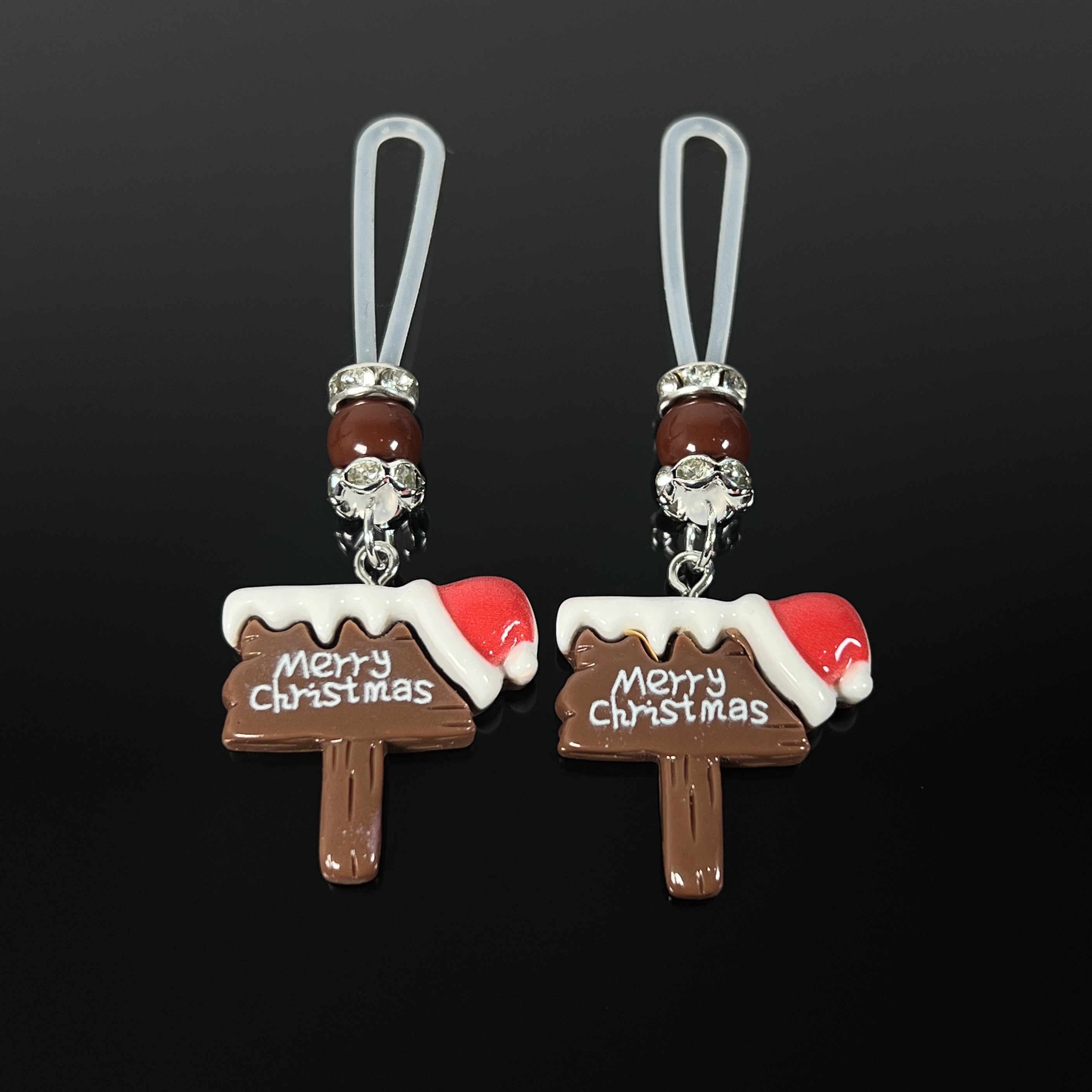 Mocha Vertical Charm Clips