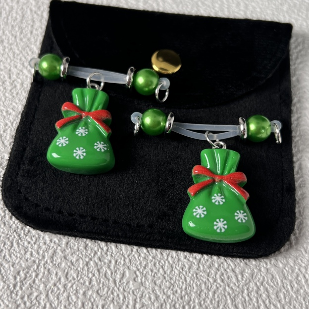 Christmas Candy Bag Charm Nipple Clamps