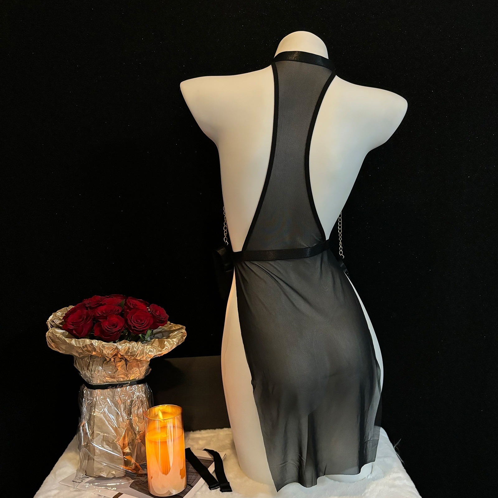 Nipple clamp mesh skirt set