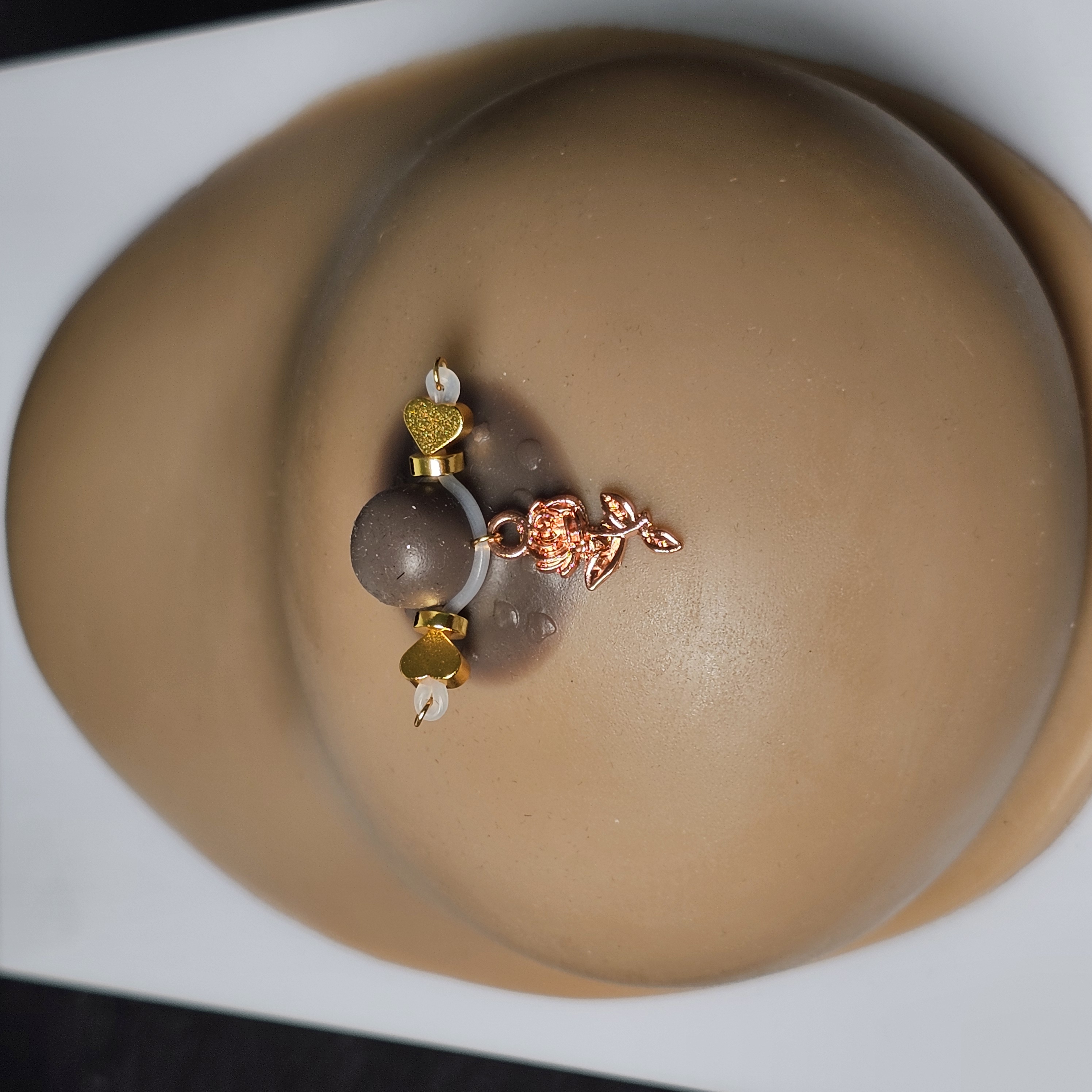 24K gold nipple rose