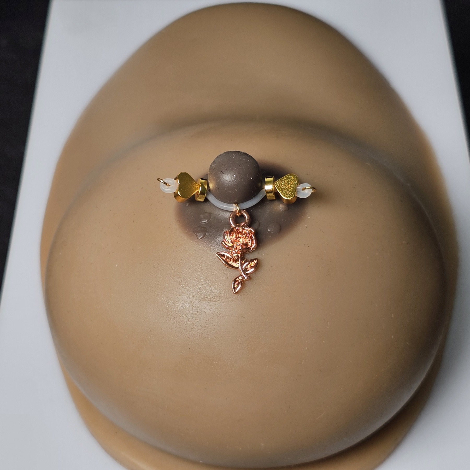 24K gold nipple rose