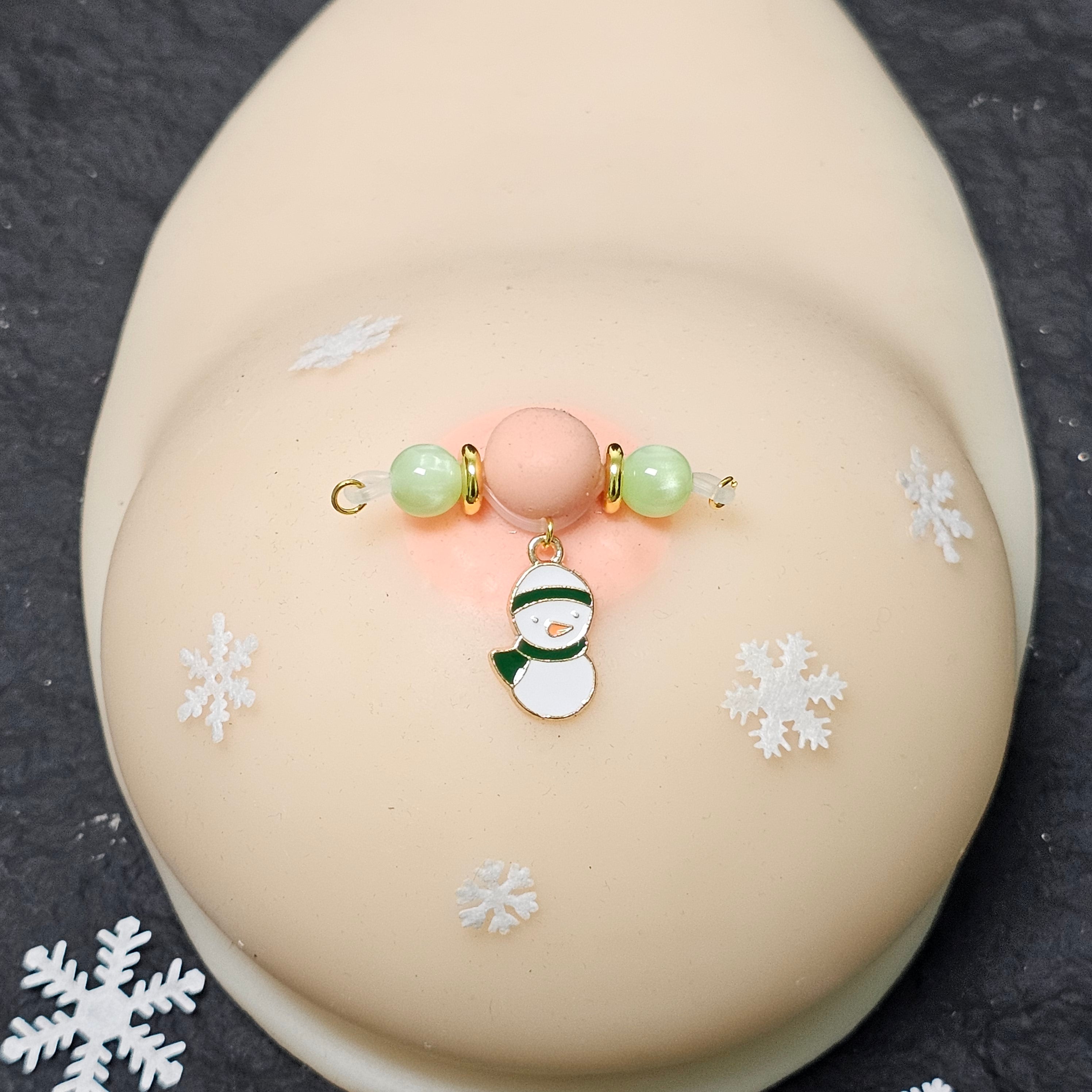 Nipple clamp Christmas snowman