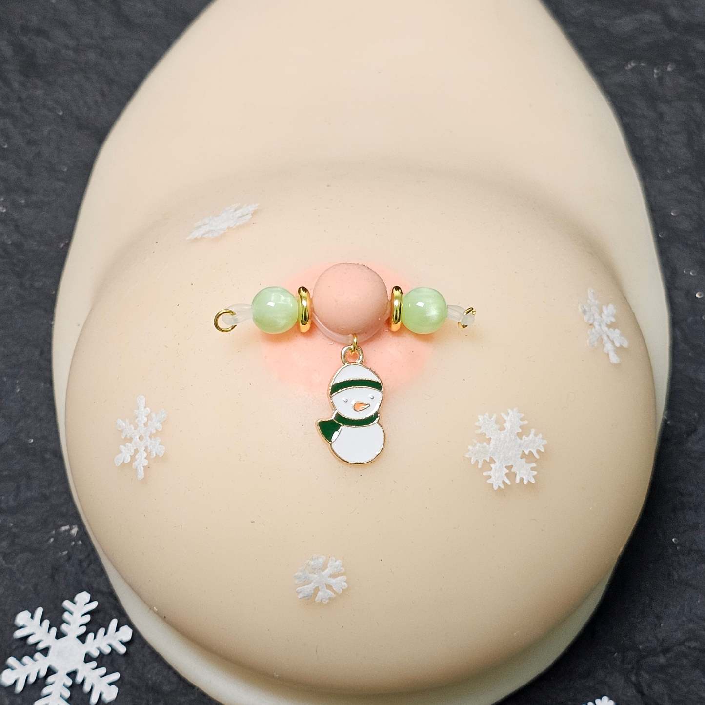 Nipple clamp Christmas snowman