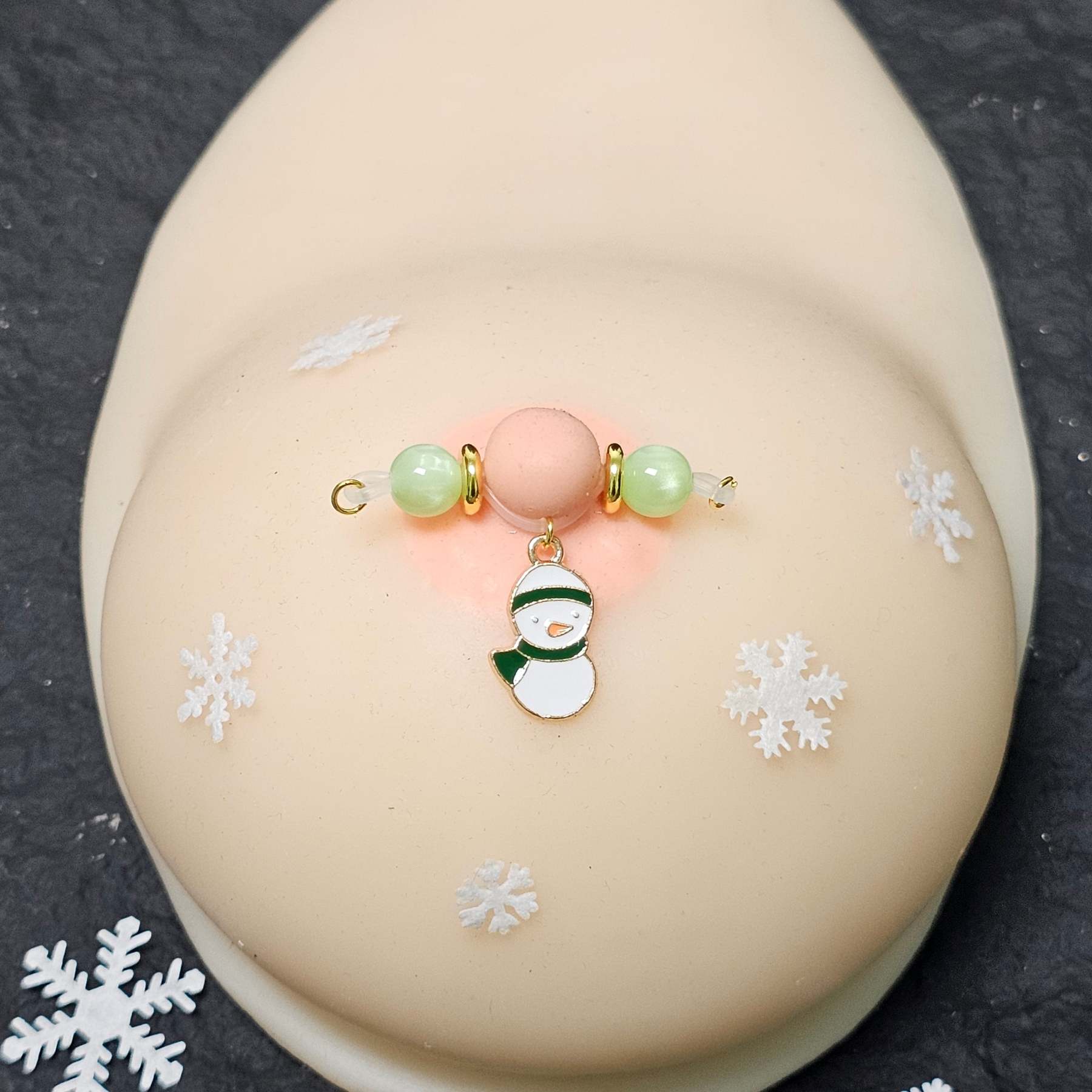 Nipple clamp Christmas snowman