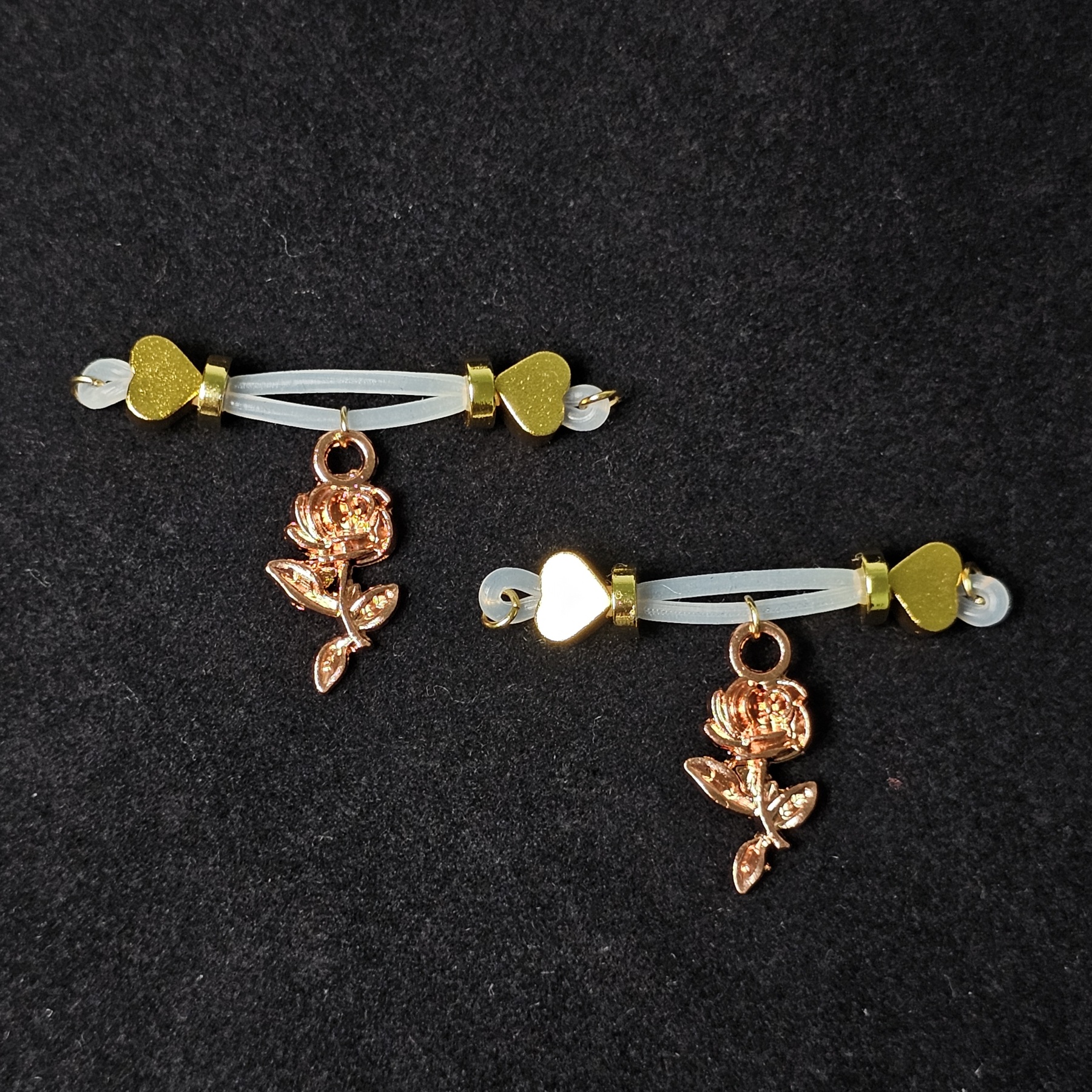 24K gold nipple rose