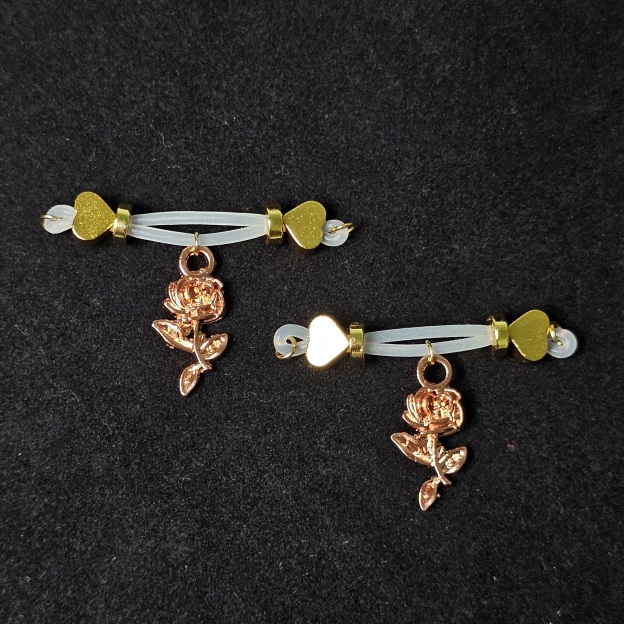 24K gold nipple rose