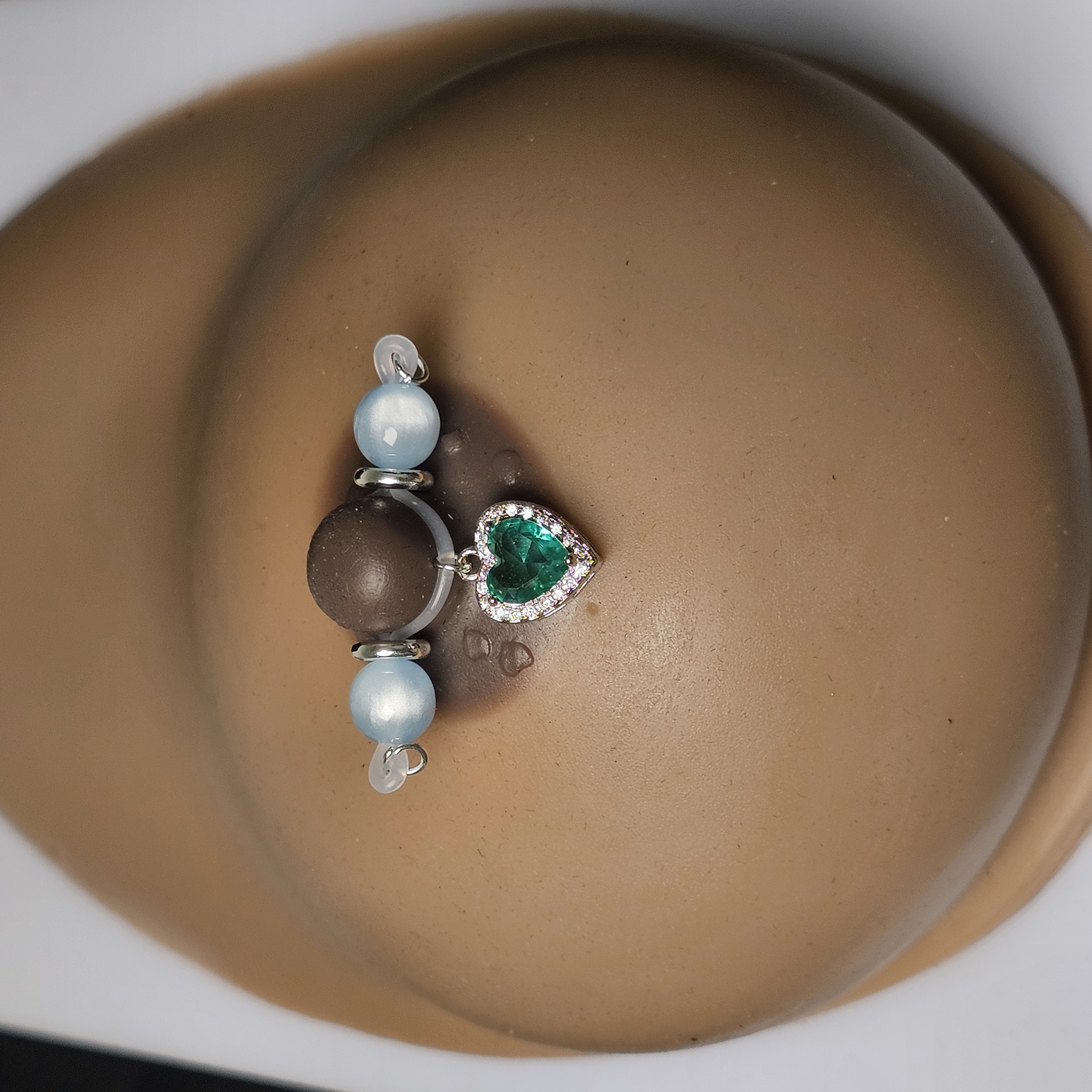 Crystal + Green Gemstone