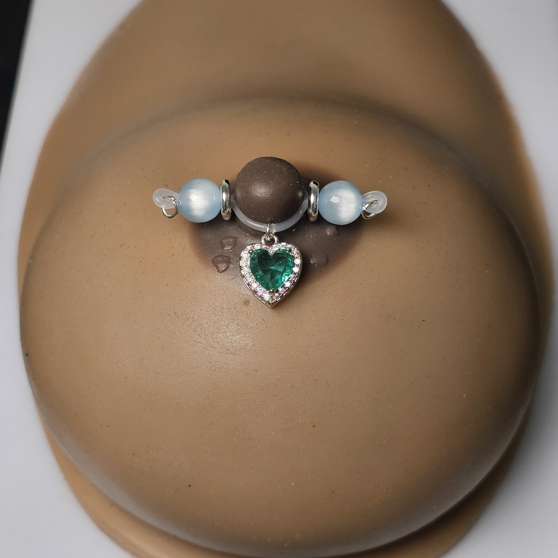 Crystal + Green Gemstone