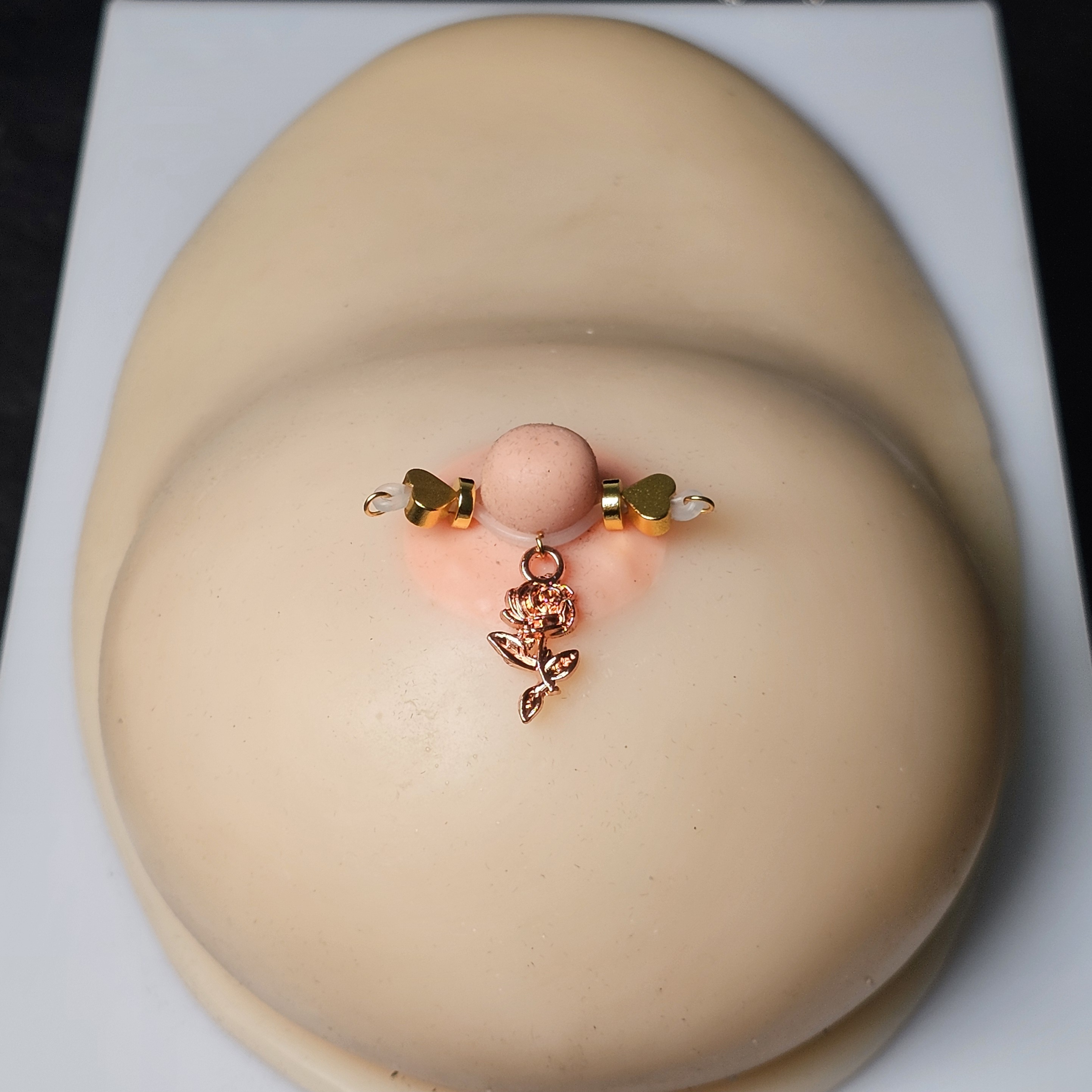 24K gold nipple rose