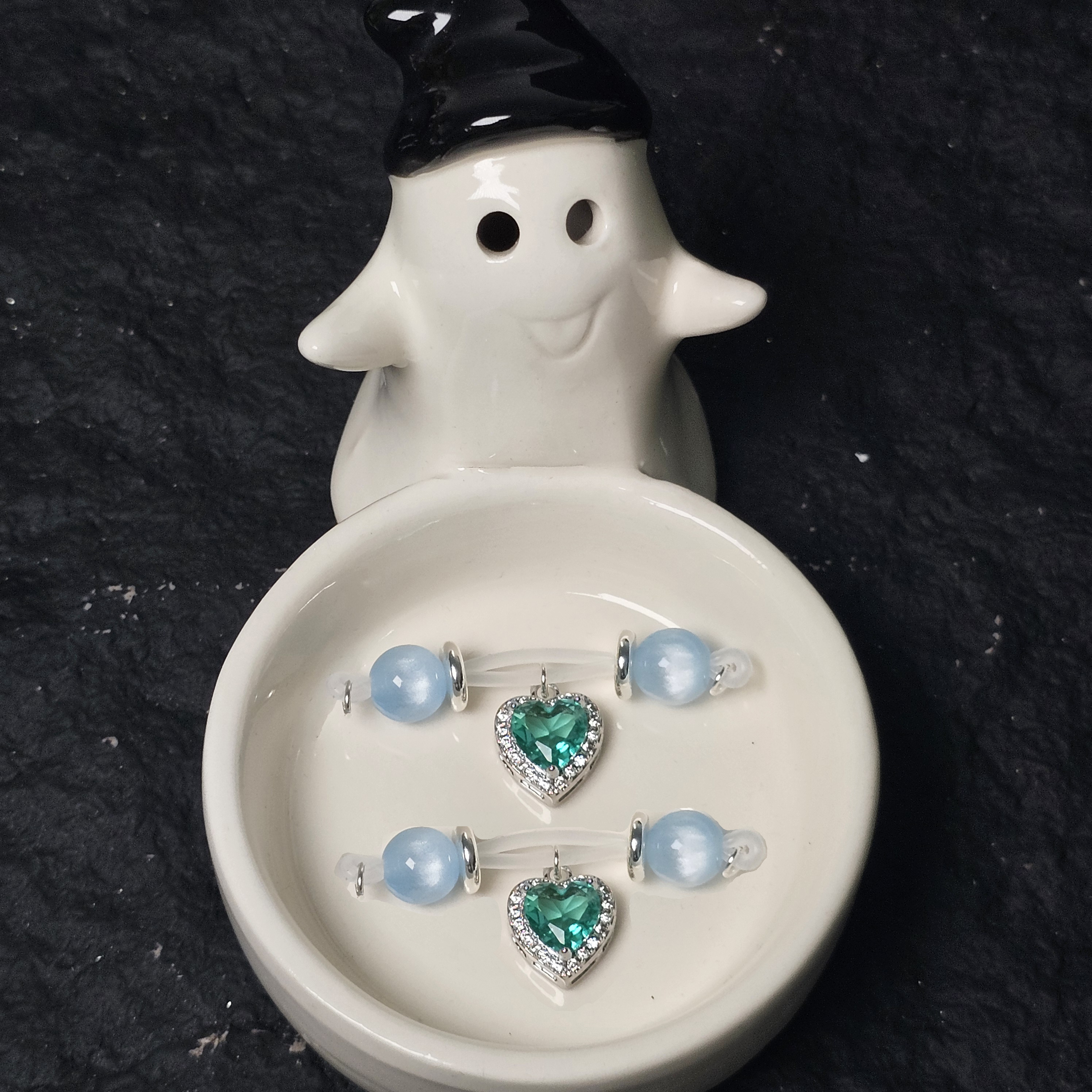 Crystal + Green Gemstone