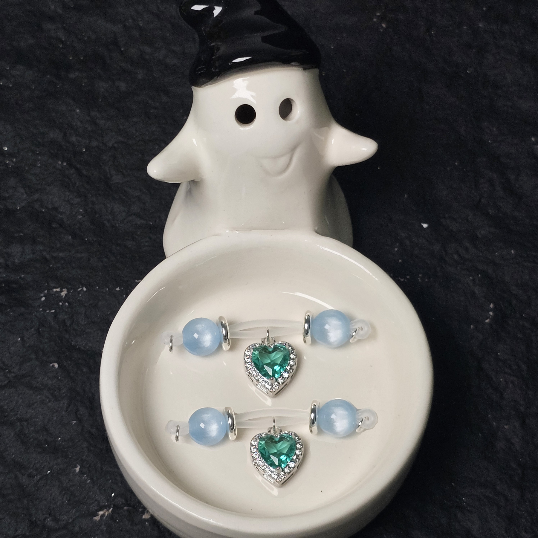 Crystal + Green Gemstone