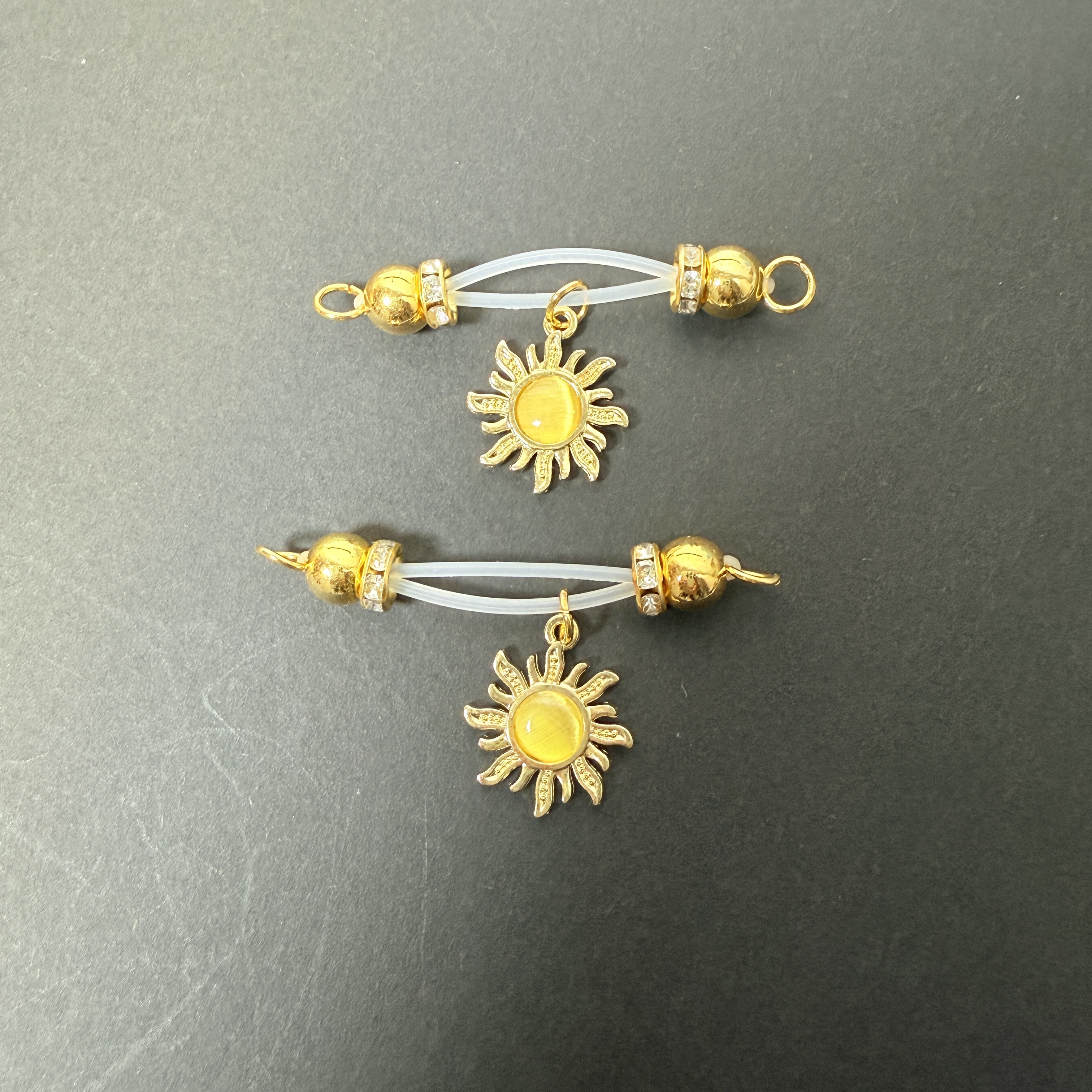 Hole-free pearl false nipple decoration - Sunflower