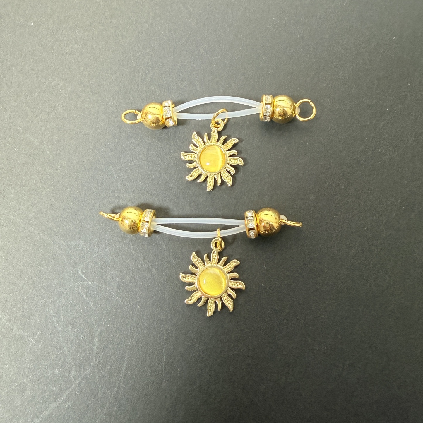 Hole-free pearl false nipple decoration - Sunflower