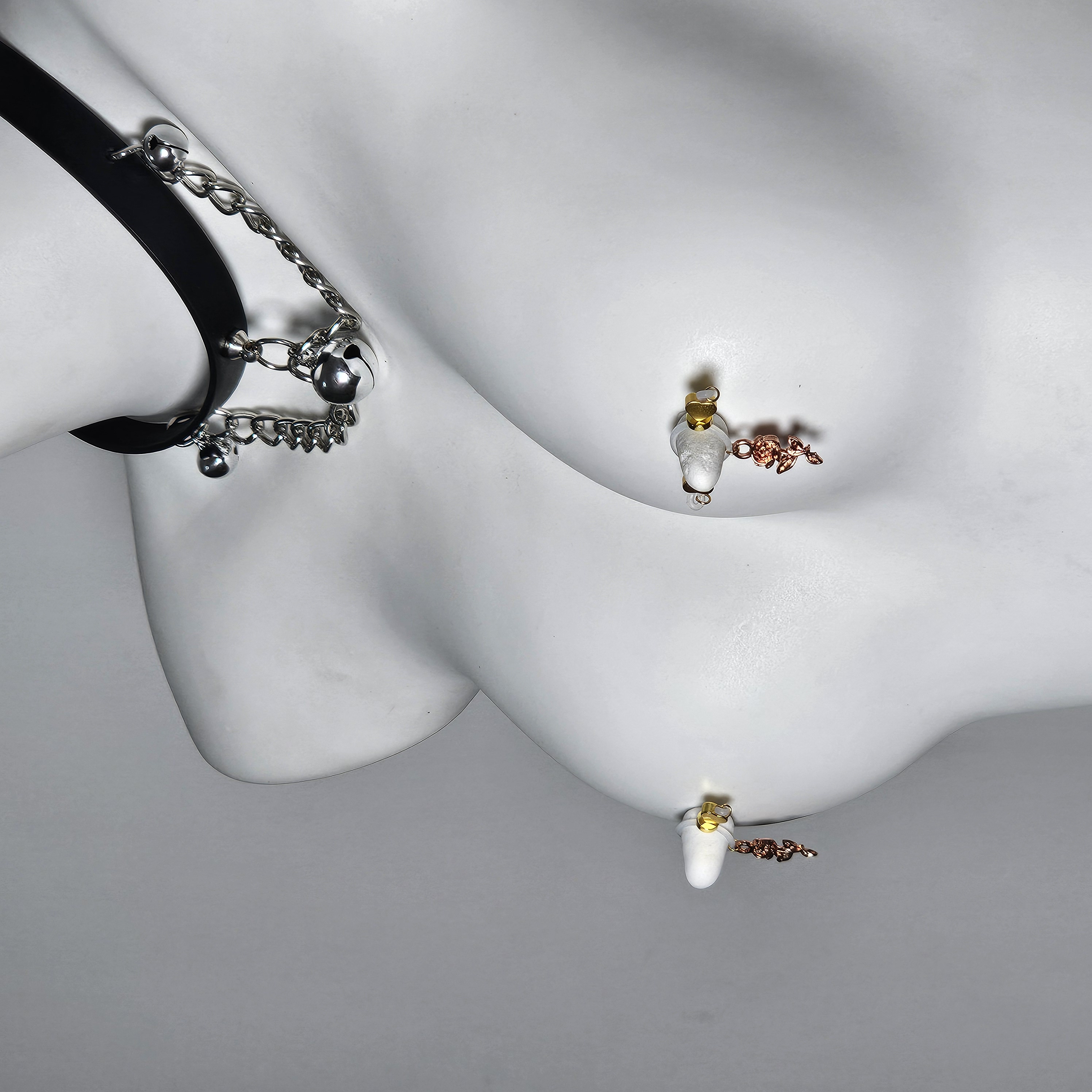 24K gold nipple rose