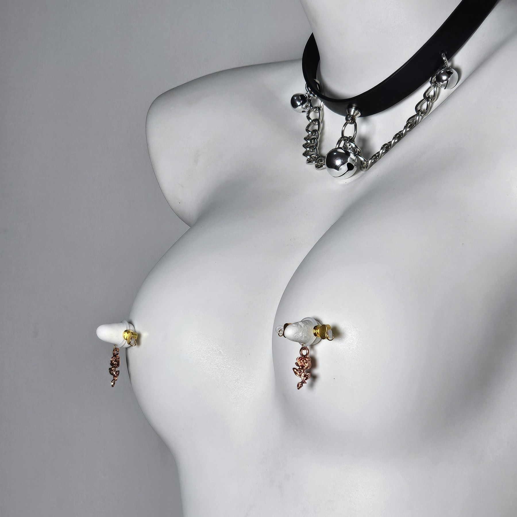 24K gold nipple rose