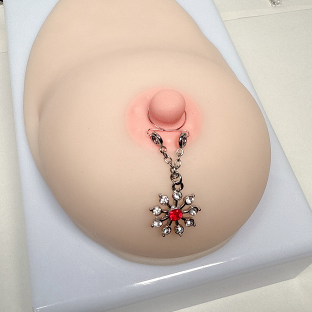 Adjustable Nipple Jewelry - Crystal Flower - 1