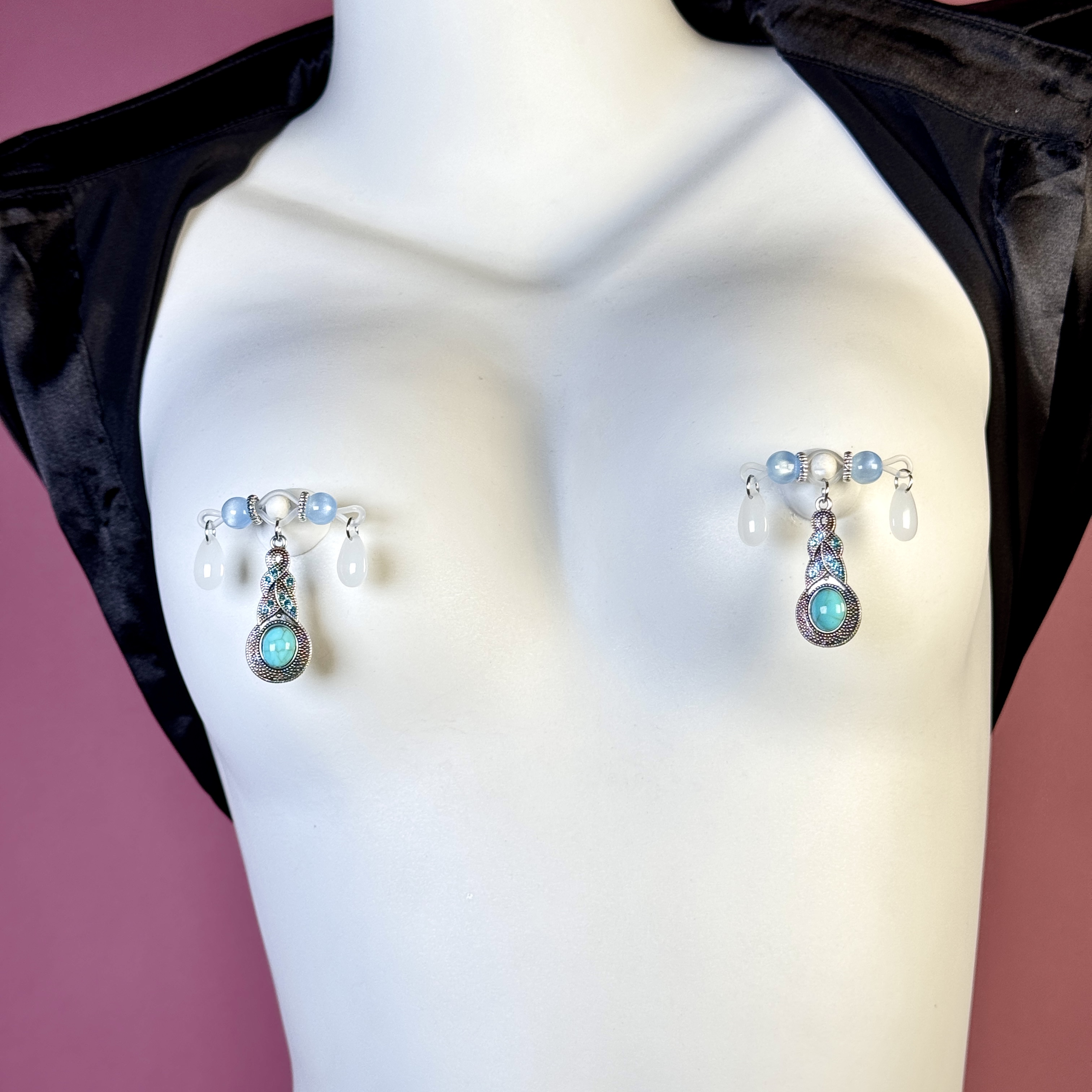Mystic Blue Gem Drop Charm