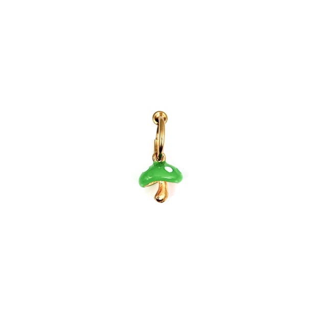 Green Mushroom Charm Faux Belly Ring