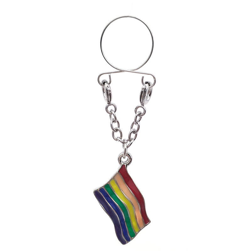 Rainbow Flag Nipple Ring-Thyye