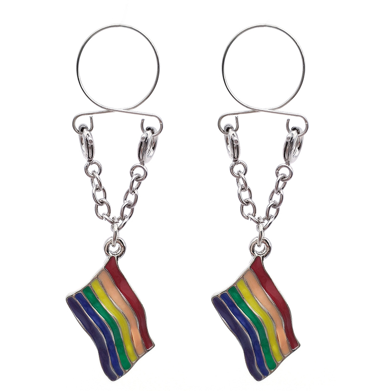 Rainbow Flag Nipple Ring-Thyye