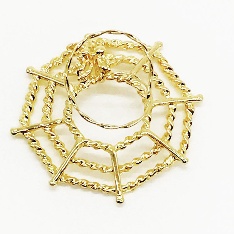 Spider web spring wire non-piercing nipple ring-Thyye