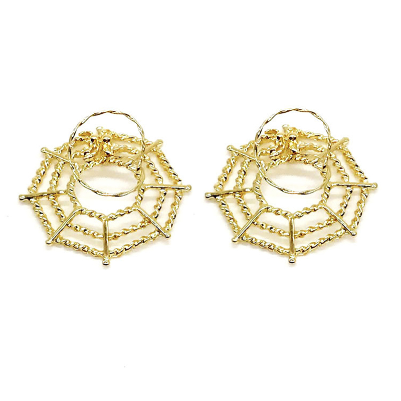 Spider web spring wire non-piercing nipple ring-Thyye