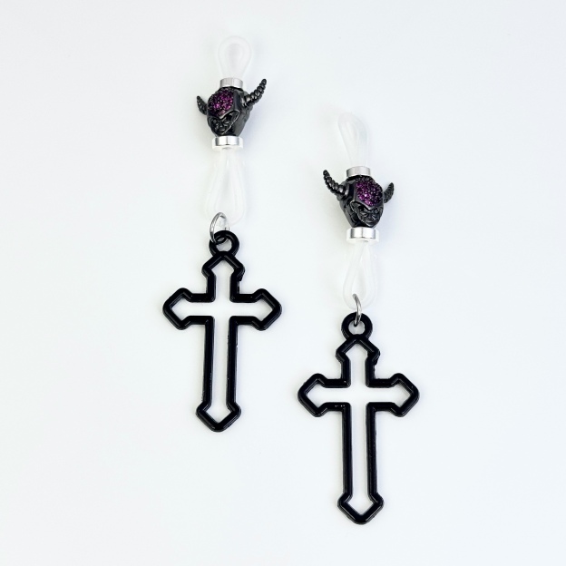Demon Cross Shadow Charm