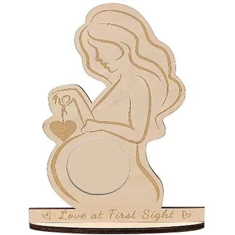 Custom-Maternity Party Wooden Photo Frame - Capture the joy of first-time motherhood - Unique decoration-Thyye